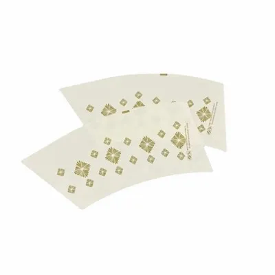 Os copos pequenos de papel branco têm tamanho padrão no mercado?